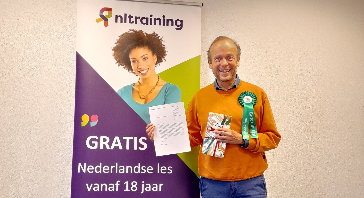 Lintje van de stad Rotterdam voor vrijwilliger Jan-Willem!